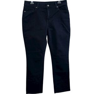 L.L.Bean Classic Fit Straight-Leg Jeans Size 12 Petite – Dark Wash Stretch Denim